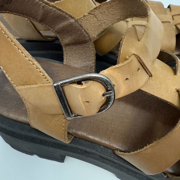 Free People Delaney Fisherman Women's Dark Sand Platform Sandals Chunky Size 6.5 - Picture 11 of 12
